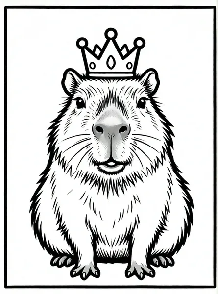 capibara rey con corona
