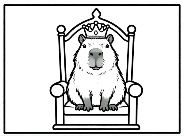capibara rey con corona