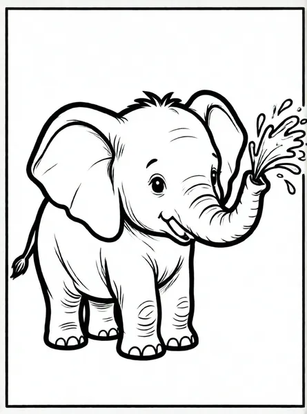elefante jugando con agua