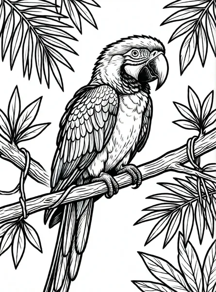 guacamayo en una rama