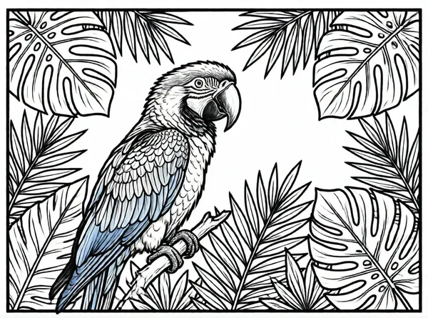 guacamayo en una rama