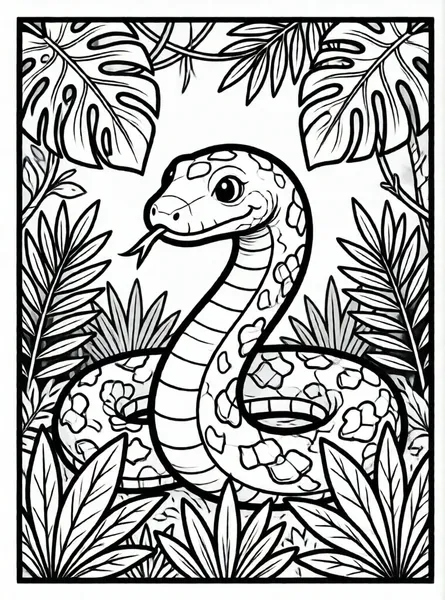 serpiente entre las plantas