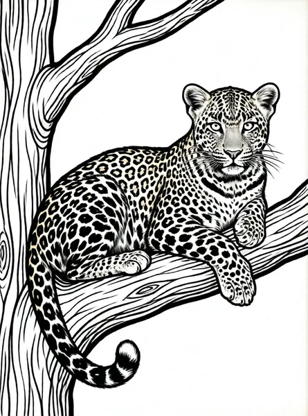 leopardo en la rama