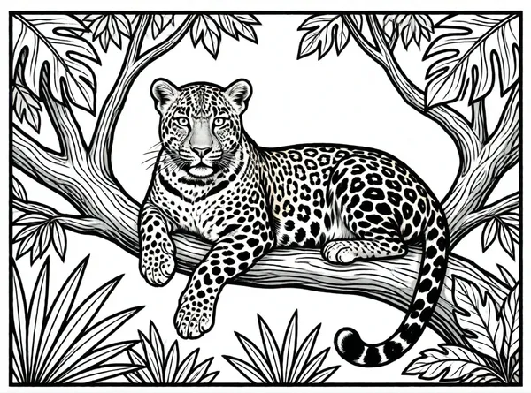 leopardo en la rama