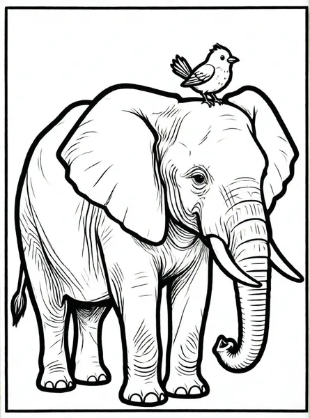 elefante y un pajarito