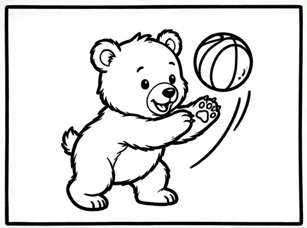 osito jugando con una pelota