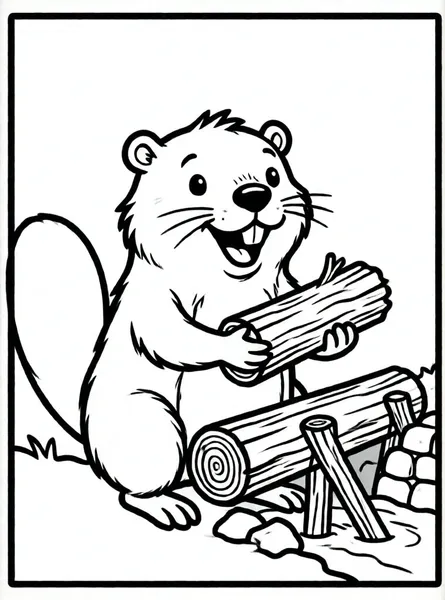 castor construyendo una presa