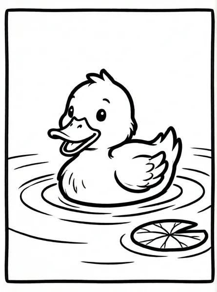 patito feliz en el agua