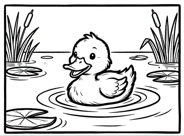 patito feliz en el agua