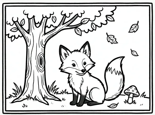el zorrito bajo el árbol