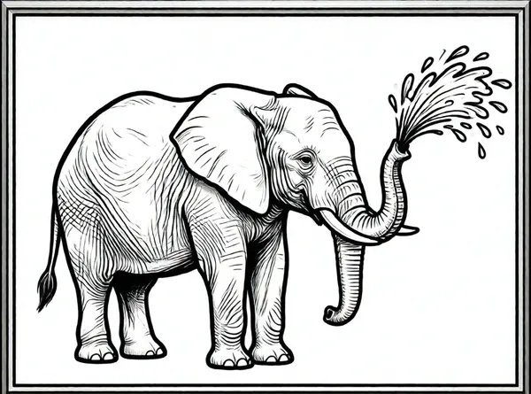 elefante jugando con agua