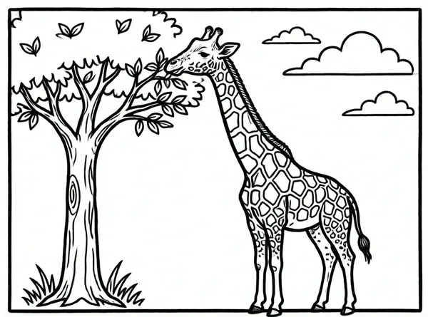 la jirafa y el árbol