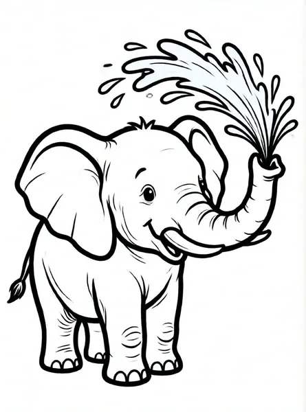 elefante feliz con agua