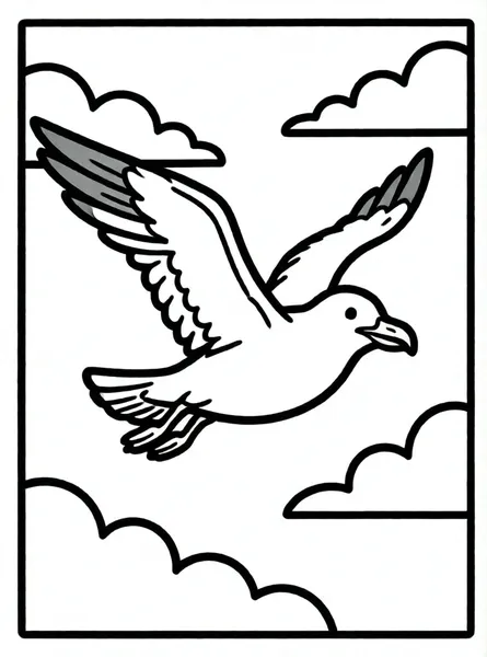 gaviota volando sobre olas