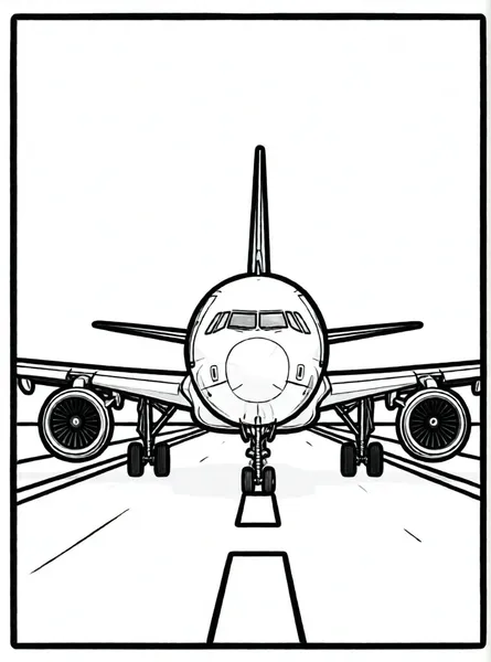 avion comercial en la pista