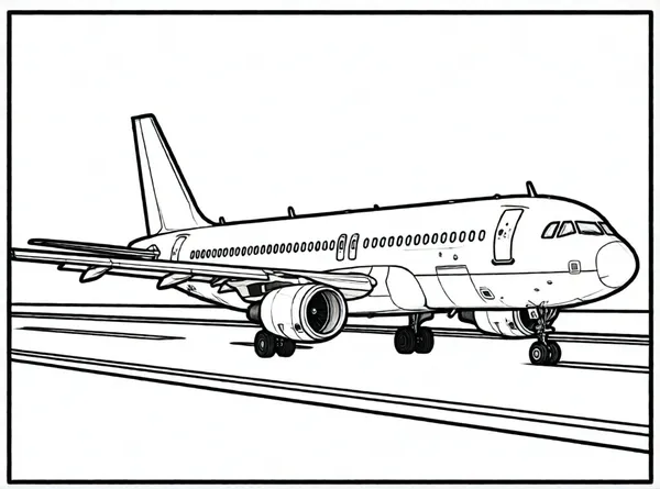 avion comercial en la pista