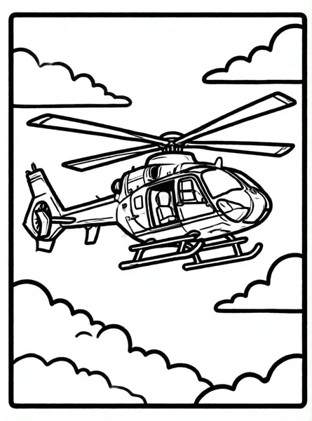 helicoptero de rescate en el aire