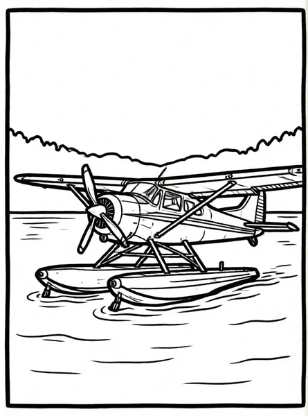 avion hidroaviones en el lago