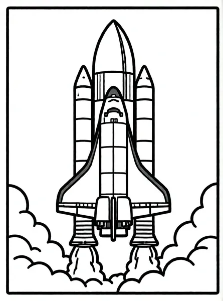 cohete espacial despegando