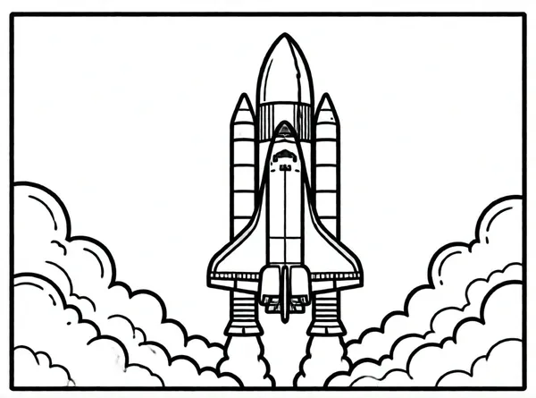 cohete espacial despegando