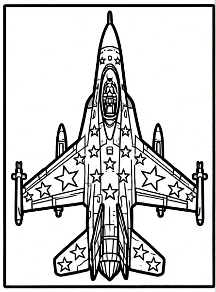 avion de combate con estrellas