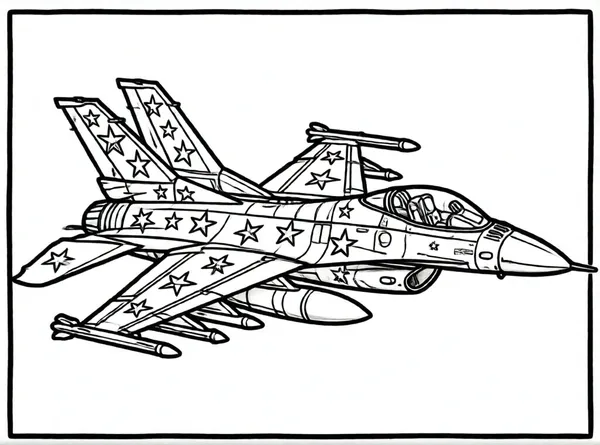 avion de combate con estrellas