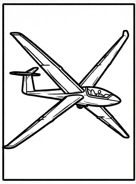 avion planeador en el cielo
