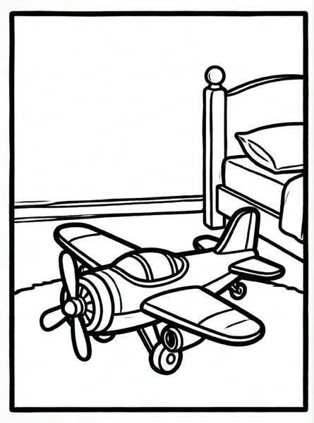 avion de juguete en suelo