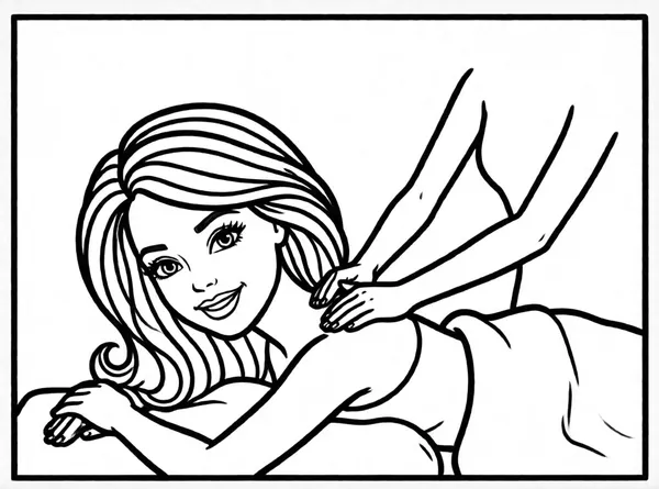 Barbie Getting a Massage