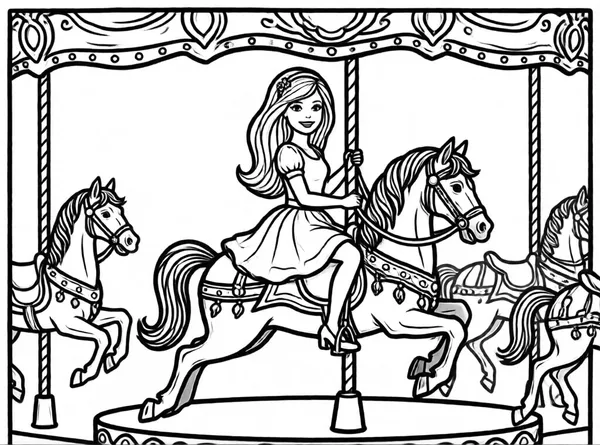 Barbie on a Carousel