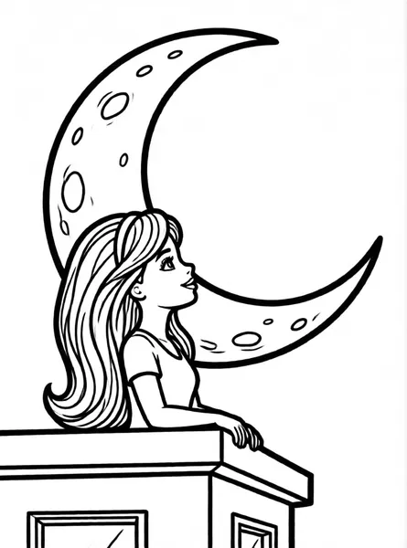 Barbie with Moon