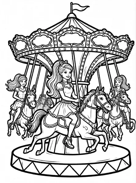 Barbie at the Carnival drawing to color and print for free
