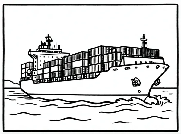 barco de carga con contenedores
