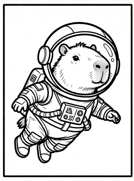 capibara astronauta en el espacio