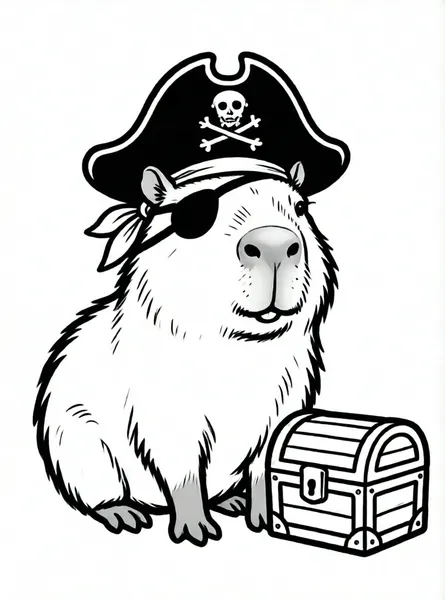 capibara pirata con parche