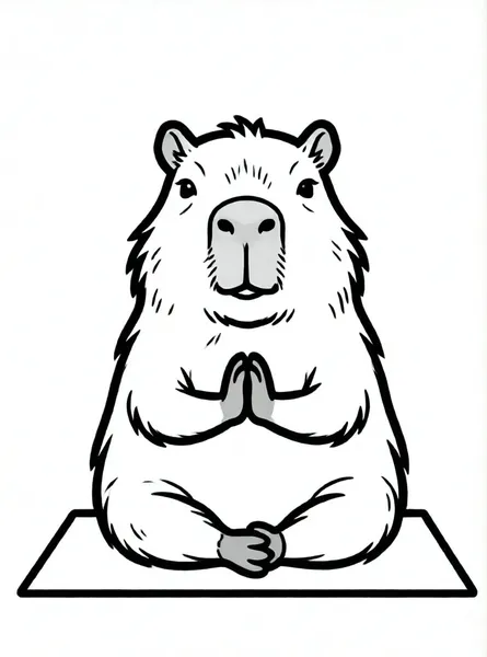 capibara haciendo yoga zen