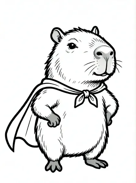 capibara superhéroe con capa