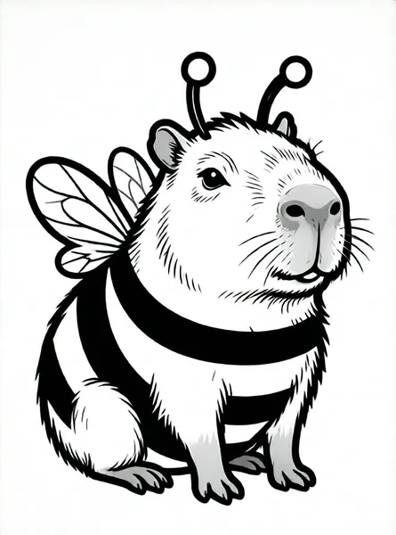 capibara disfrazado de abeja