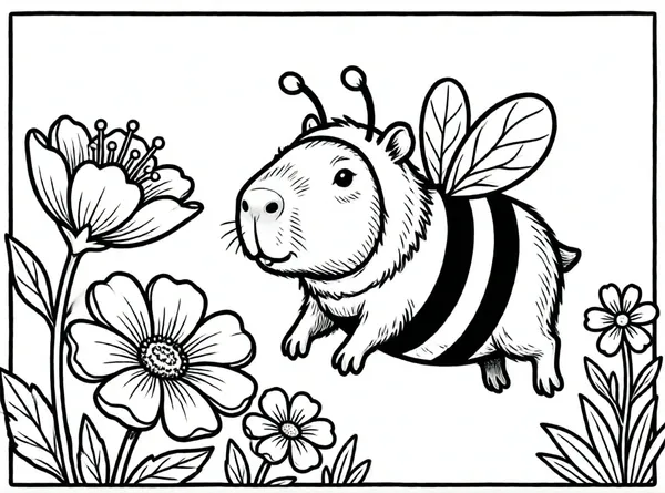 capibara disfrazado de abeja