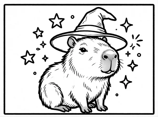 capibara mago con varita