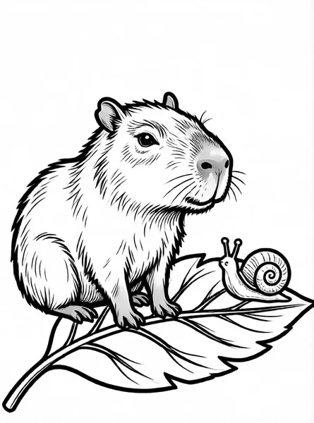 capibara con caracol pequeño