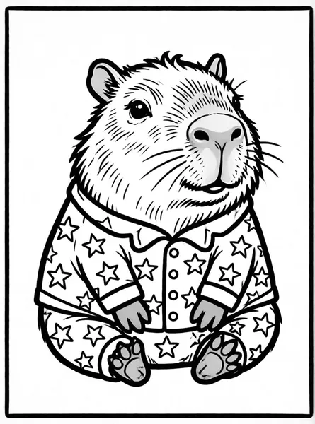 capibara con pijama estrellado