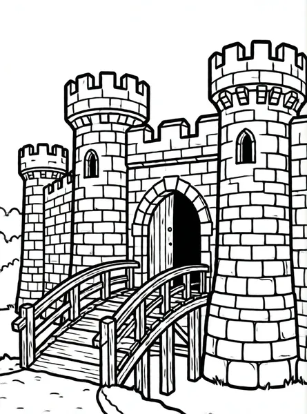 castillo con puente levadizo