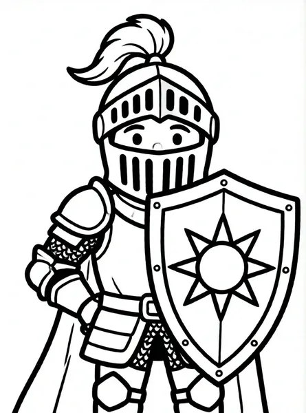 caballero con escudo brillante