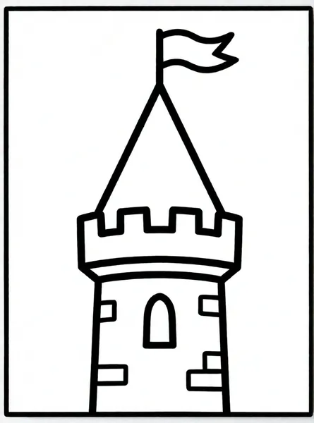 torre del castillo con bandera