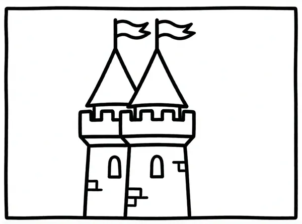 torre del castillo con bandera