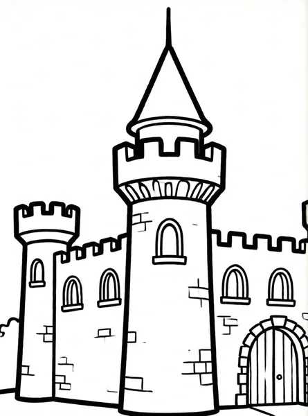 castillo grande con torre de guardia