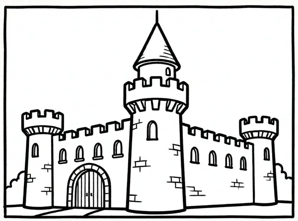 castillo grande con torre de guardia