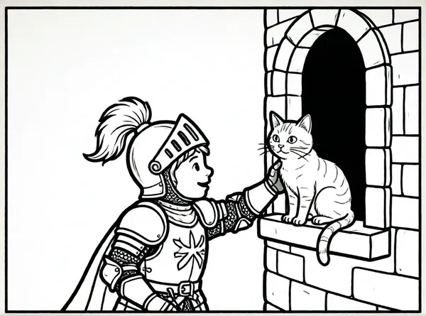 caballero rescatando gato de torre
