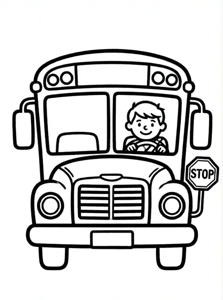 autobús escolar sonriente